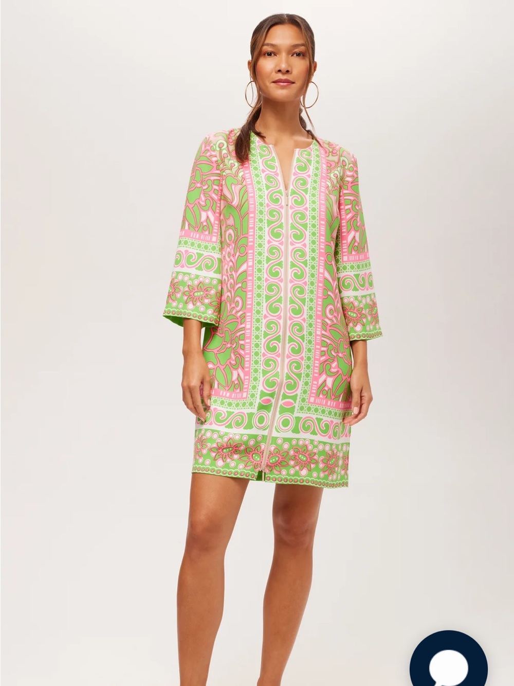 Trina Turk Botanical Zip Dress Size 2 NWT